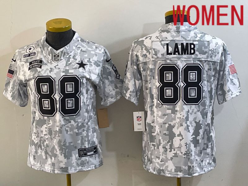 Women Dallas Cowboys #88 Lamb Nike Arctic Camo 2024 Salute to Service Limited NFL Jersey style 3->pittsburgh steelers->NFL Jersey